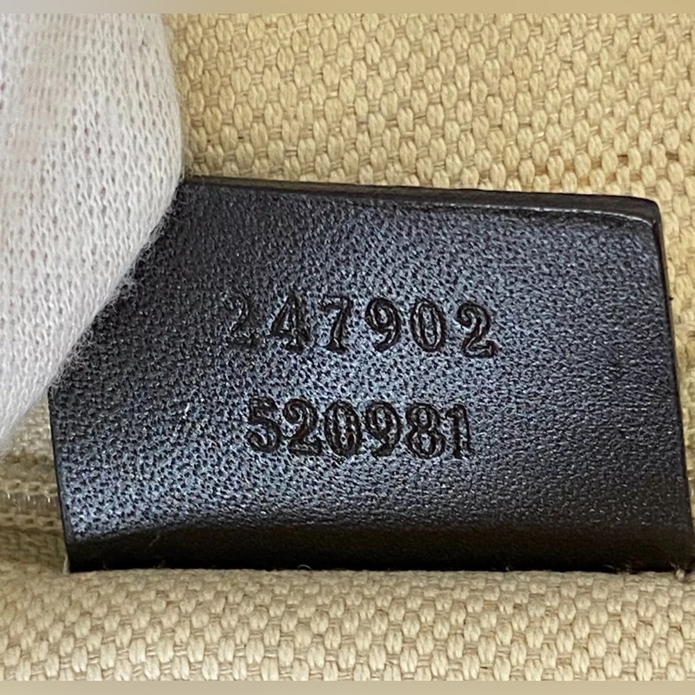 Authentic Gucci Tote Bag GG Canvas Beige Brown Leather. - Picture 8 of 17